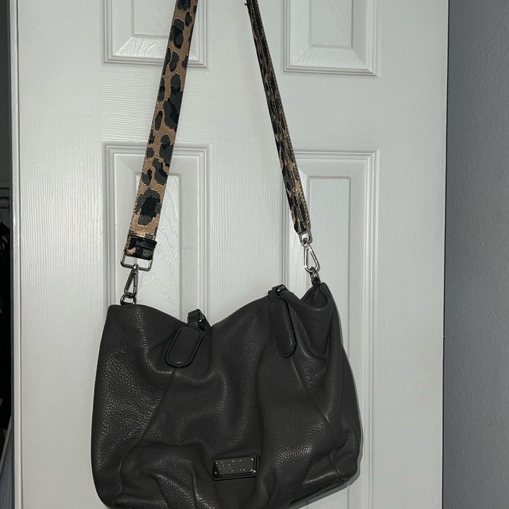 Marc by Marc Jacobs dark gray purse .Comes with additional cheetah strap
